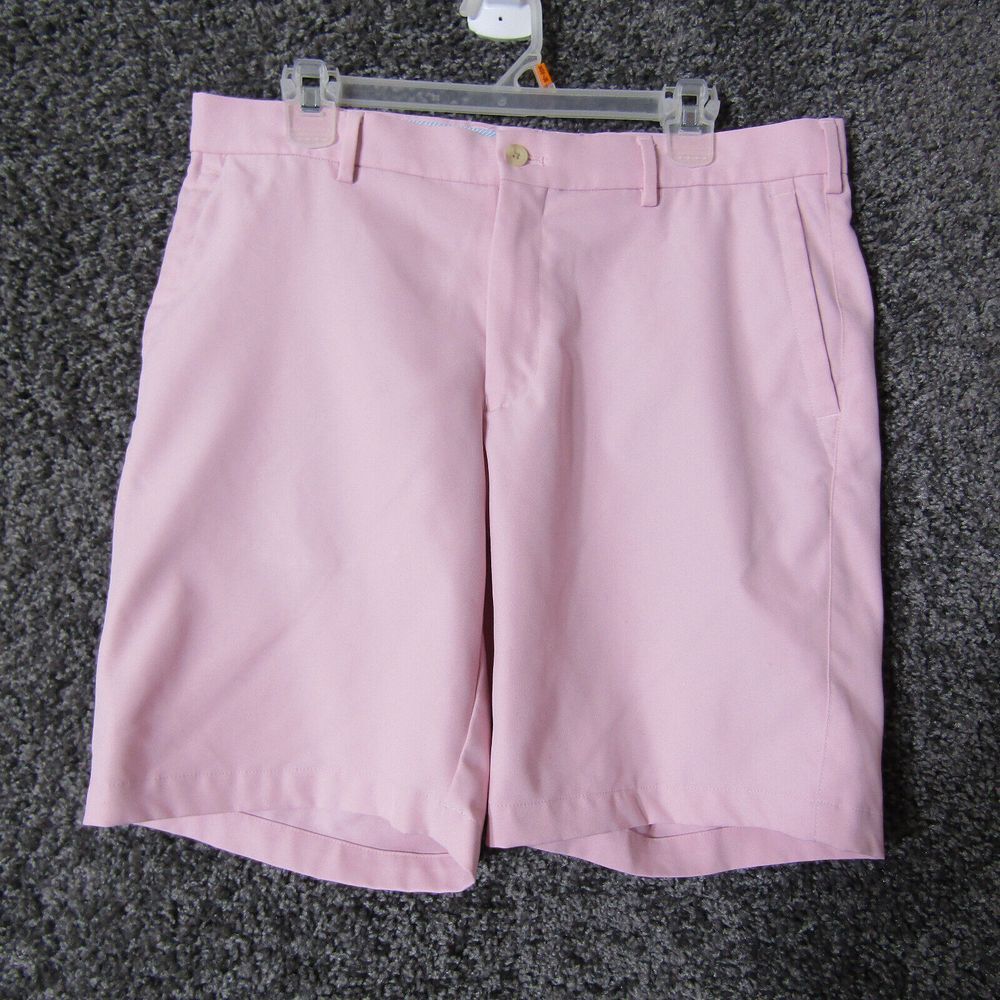 Peter Millar Shorts Mens 34 Pink Golf Performance Breathable Stretch Preppy